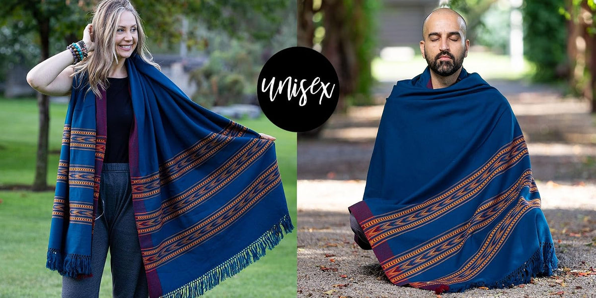 Meditation Shawl – Unisex Prayer Wrap, Large Scarf & Yoga Blanket – Soft, Lightweight & Multipurpose