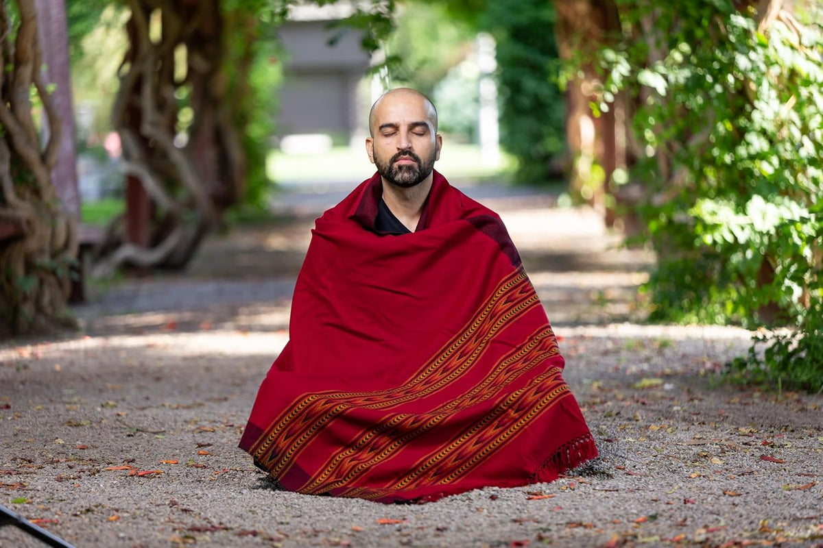 Meditation Shawl – Unisex Prayer Wrap, Large Scarf & Yoga Blanket – Soft, Lightweight & Multipurpose