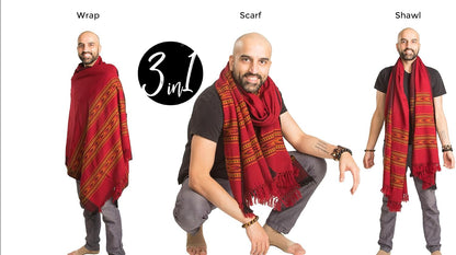 Meditation Shawl – Unisex Prayer Wrap, Large Scarf & Yoga Blanket – Soft, Lightweight & Multipurpose