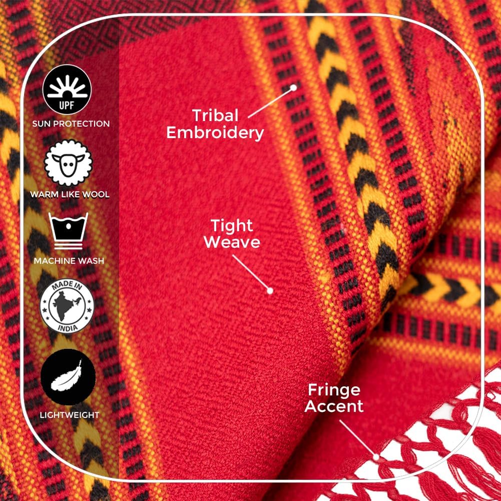 Meditation Shawl – Unisex Prayer Wrap, Large Scarf & Yoga Blanket – Soft, Lightweight & Multipurpose