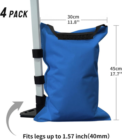 Sand Bags for Canopy Legs, 120 LBS, Black (Unfilled)