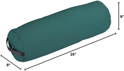 Bolster Pillow Fluffy – Durable Massage Bolster, 100% PU Upholstery incl. Strap Handle/Professional Quality for Massage Tables/Back Pain Relief
