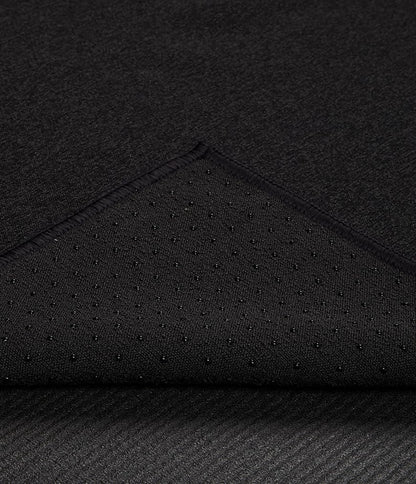 Yogitoes Manduka Yoga Towel for Mat Nonslip and Quick Dry for Hot Yoga with Rubber Bottom Grip Dots 72 Inch Long Onyx Thin and Lightweight (262023001)
