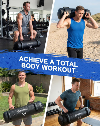 Aqua Bags for Workout 5-45lbs - Ultimate Core Water Weights Aqua Bag - Portable Stability Fitness -Stability, Core and Balance Training - Portable Fitness Equipment - Includes Three Bags