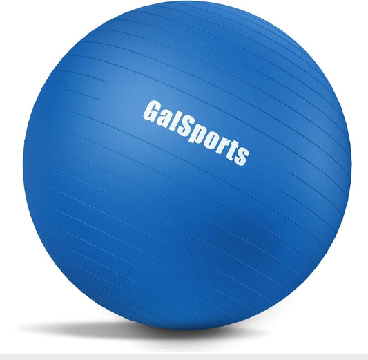 Stability Ball for Core Training & Physical Therapy – Anti-Burst, Slip-Resistant Yoga Ball for Home Gym, Pilates, Balance & Posture Improvemen
