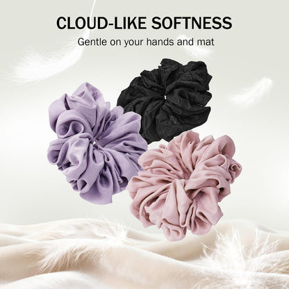 Slim Panda Yoga Mat Scrunchie Strap, Stretch Velvet Carrier