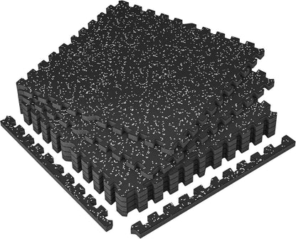 1" Extra-Thick Rubber Top Exercise Mat, Gym Flooring for Home Gym