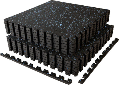1" Extra-Thick Rubber Top Exercise Mat, Gym Flooring for Home Gym
