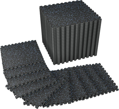 1" Extra-Thick Rubber Top Exercise Mat, Gym Flooring for Home Gym