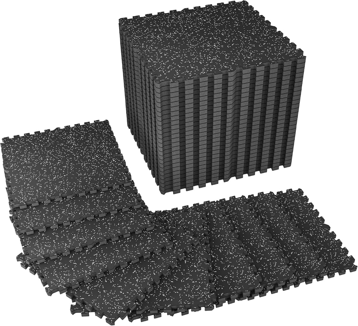 1" Extra-Thick Rubber Top Exercise Mat, Gym Flooring for Home Gym