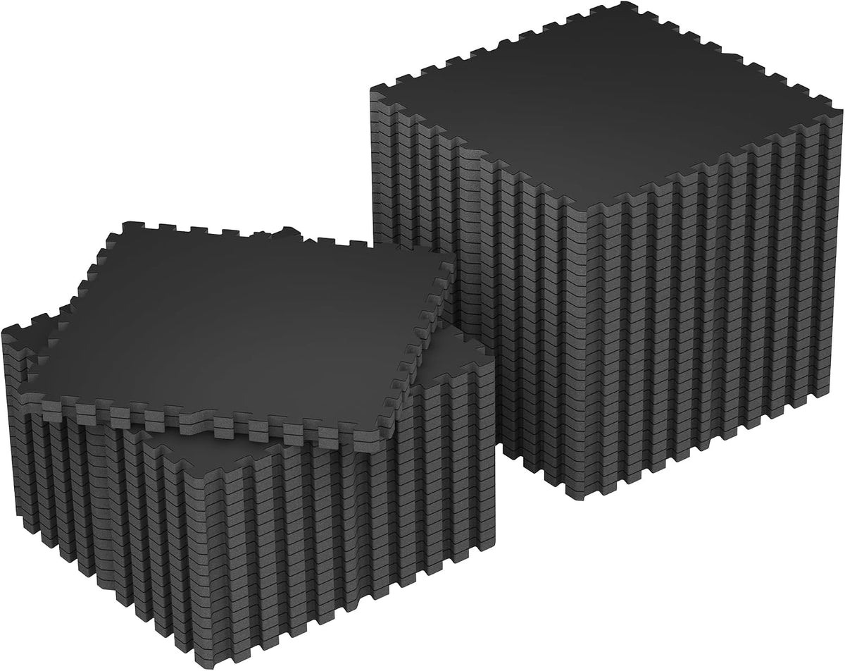 1" Extra-Thick Rubber Top Exercise Mat, Gym Flooring for Home Gym