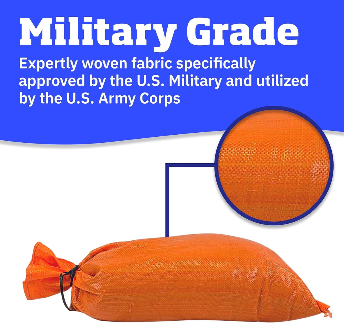 Heavy Duty Sandbags with Ties, 14x26, Empty, Green, Pack of 50