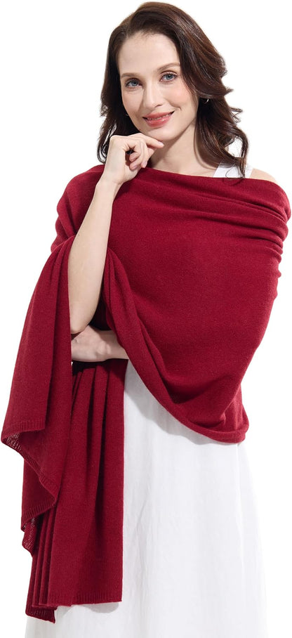 Soft Cashmere Blend Wrap Chic Scarf Stole for Women Wayfarer Travel Extra Large 87"x28" - Colors A