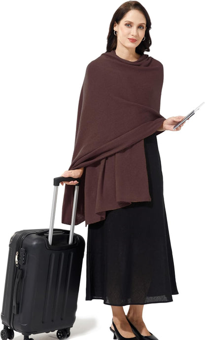 Soft Cashmere Blend Wrap Chic Scarf Stole for Women Wayfarer Travel Extra Large 87"x28" - Colors A