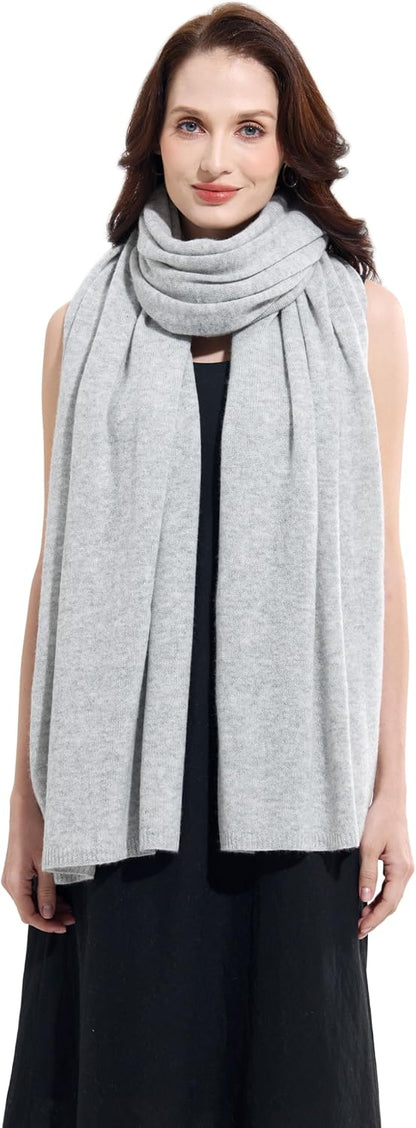 Soft Cashmere Blend Wrap Chic Scarf Stole for Women Wayfarer Travel Extra Large 87"x28" - Colors A