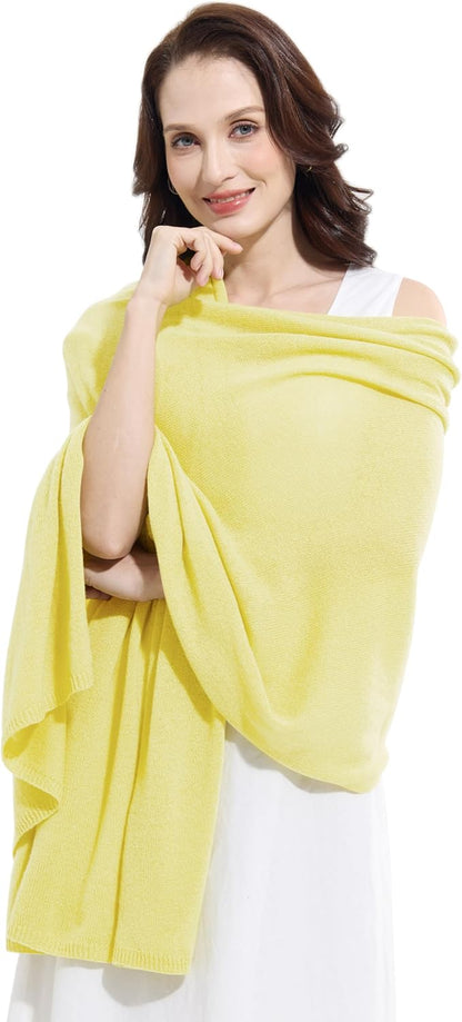 Soft Cashmere Blend Wrap Chic Scarf Stole for Women Wayfarer Travel Extra Large 87"x28" - Colors A