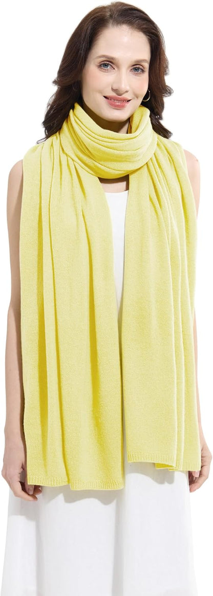 Soft Cashmere Blend Wrap Chic Scarf Stole for Women Wayfarer Travel Extra Large 87"x28" - Colors A