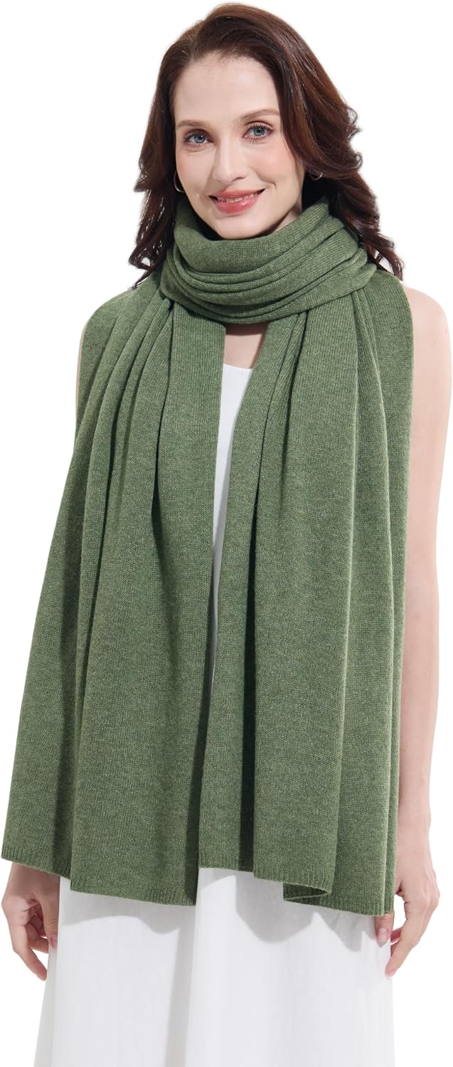 Soft Cashmere Blend Wrap Chic Scarf Stole for Women Wayfarer Travel Extra Large 87"x28" - Colors A
