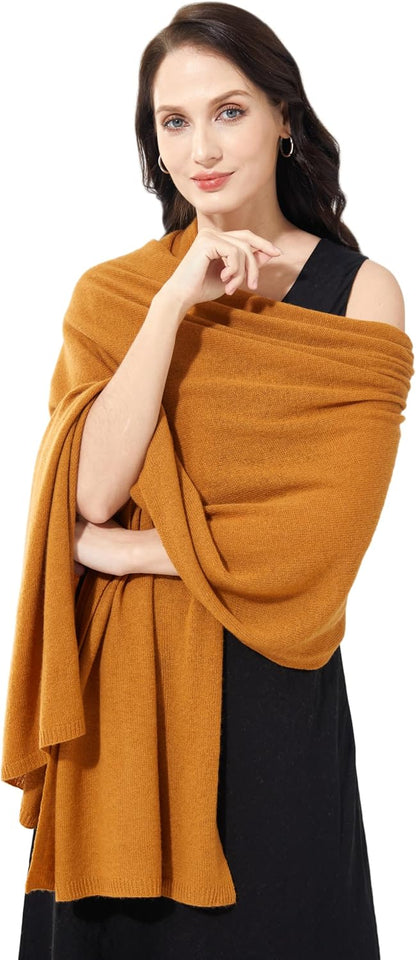 Soft Cashmere Blend Wrap Chic Scarf Stole for Women Wayfarer Travel Extra Large 87"x28" - Colors A