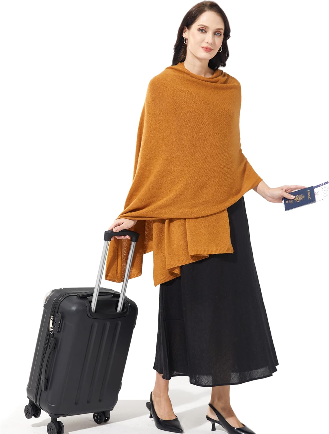 Soft Cashmere Blend Wrap Chic Scarf Stole for Women Wayfarer Travel Extra Large 87"x28" - Colors A