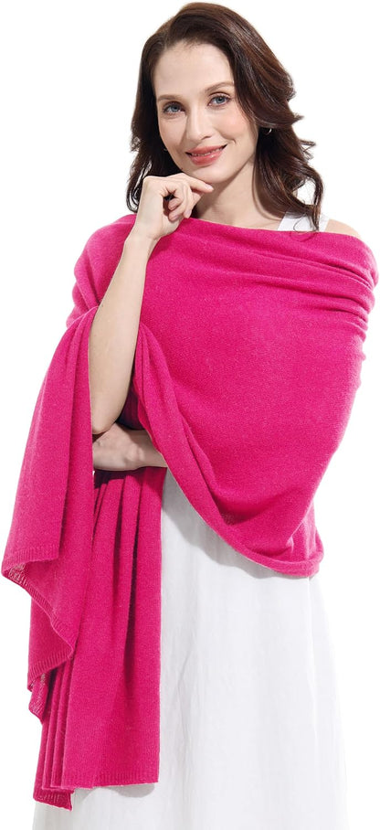 Soft Cashmere Blend Wrap Chic Scarf Stole for Women Wayfarer Travel Extra Large 87"x28" - Colors A