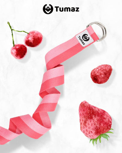 Yoga Strap for Stretching with Adjustable D-Ring, 6/8/10 ft