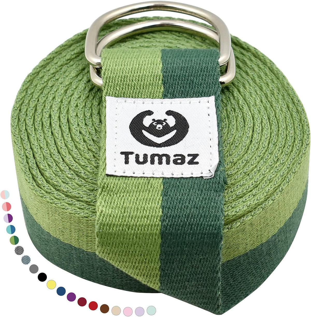 Yoga Strap for Stretching with Adjustable D-Ring, 6/8/10 ft