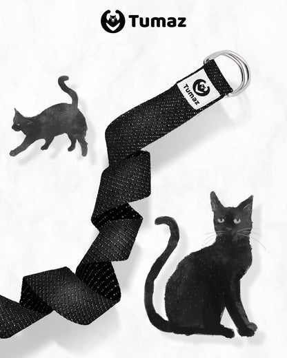 Yoga Strap for Stretching with Adjustable D-Ring, 6/8/10 ft