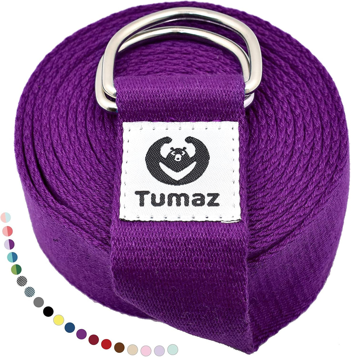 Yoga Strap for Stretching with Adjustable D-Ring, 6/8/10 ft