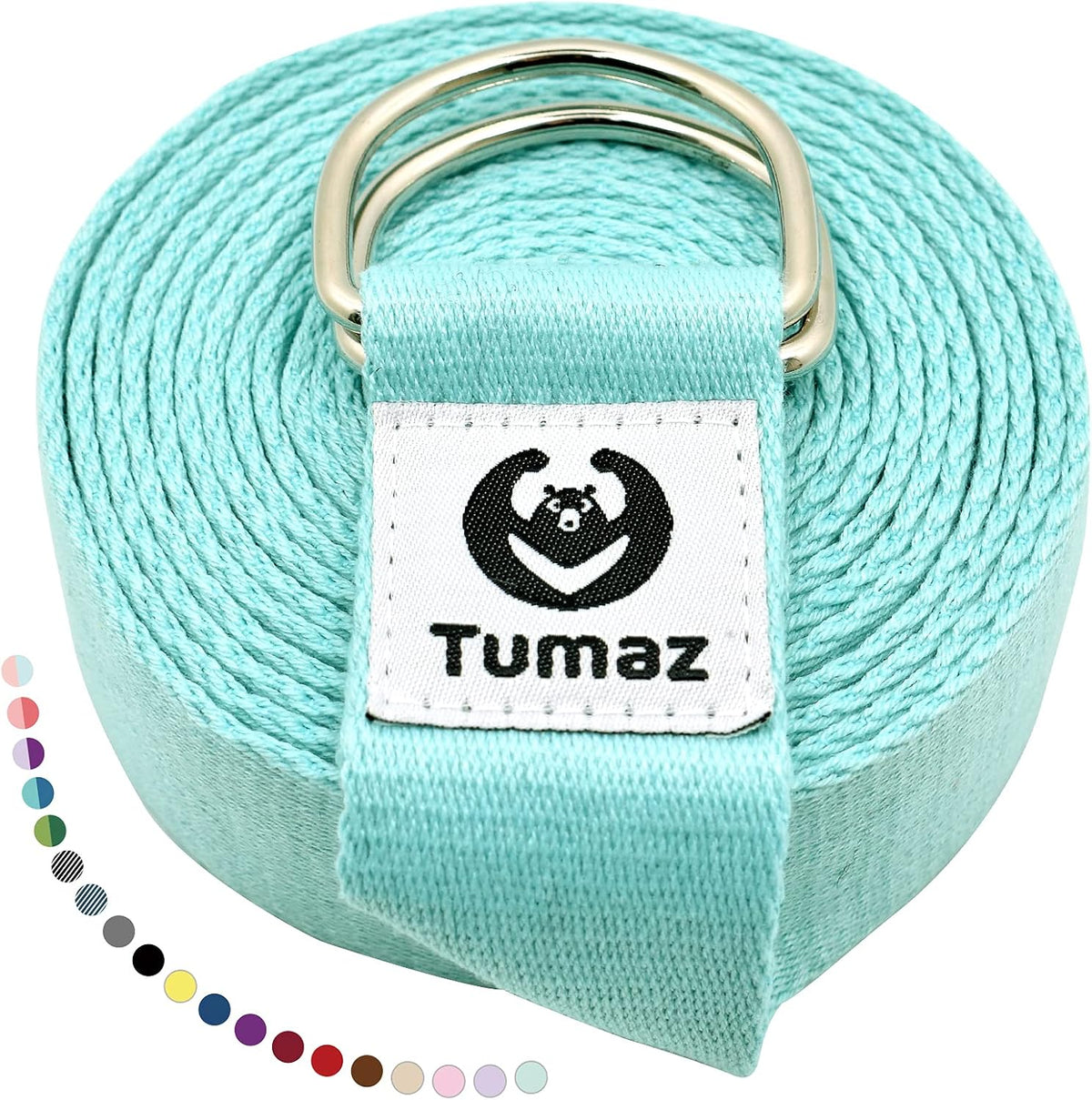 Yoga Strap for Stretching with Adjustable D-Ring, 6/8/10 ft