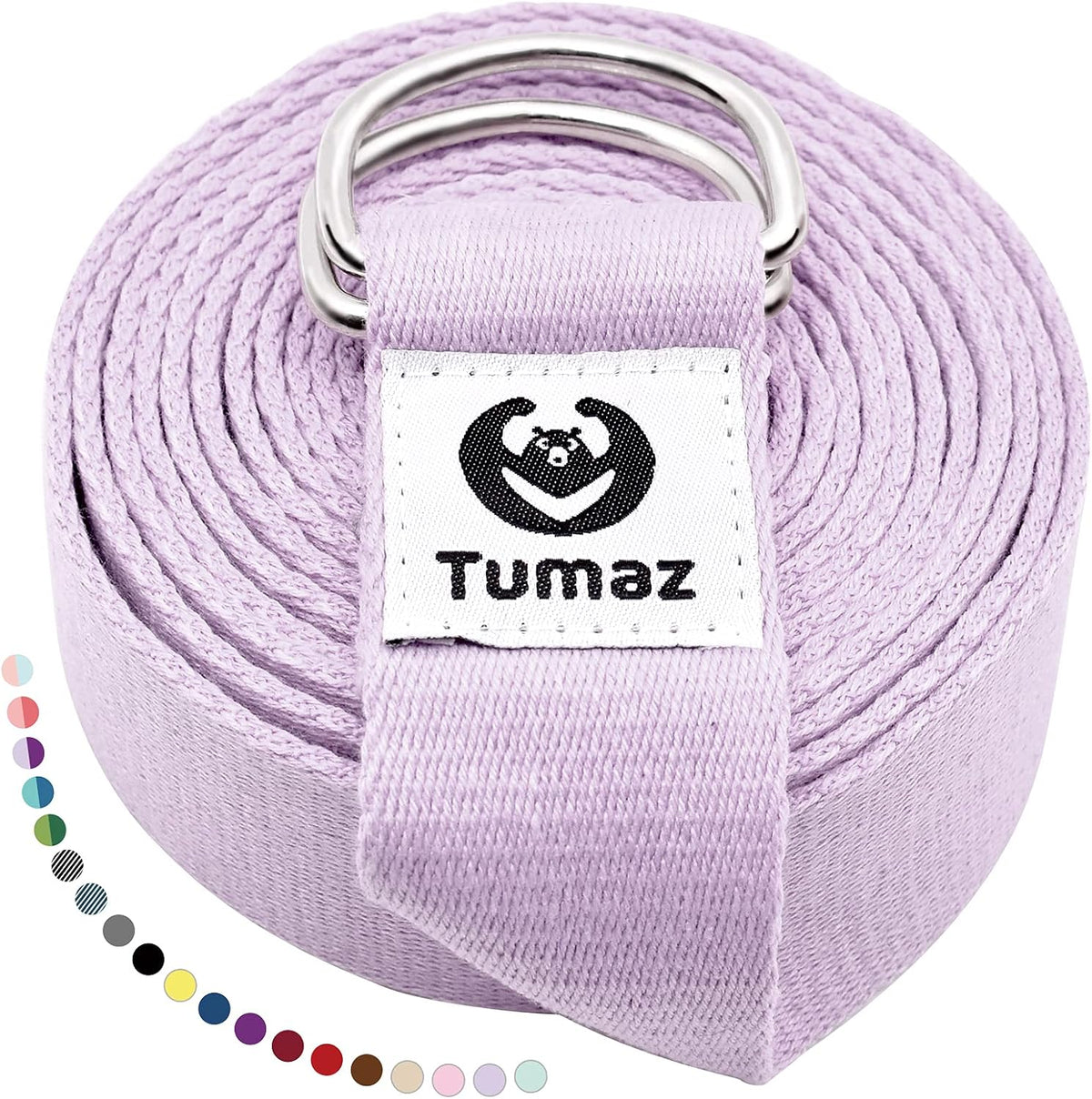 Yoga Strap for Stretching with Adjustable D-Ring, 6/8/10 ft