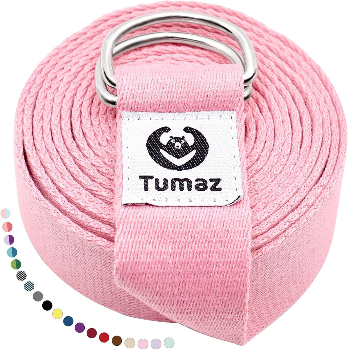 Yoga Strap for Stretching with Adjustable D-Ring, 6/8/10 ft