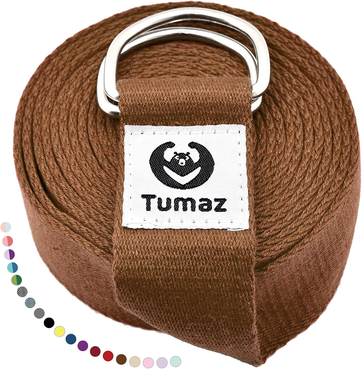 Yoga Strap for Stretching with Adjustable D-Ring, 6/8/10 ft