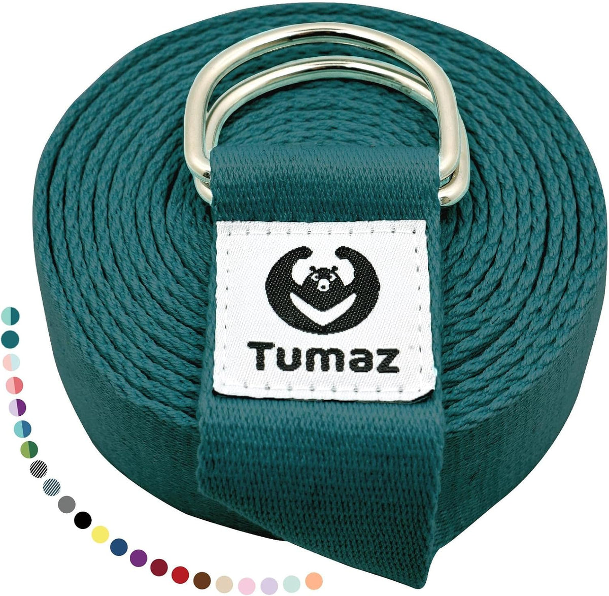 Yoga Strap for Stretching with Adjustable D-Ring, 6/8/10 ft