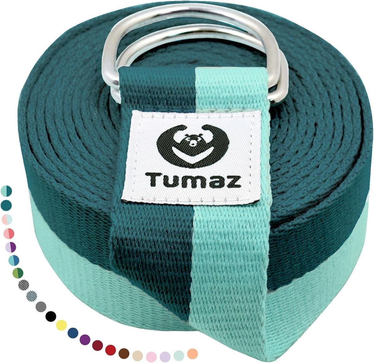 Yoga Strap for Stretching with Adjustable D-Ring, 6/8/10 ft