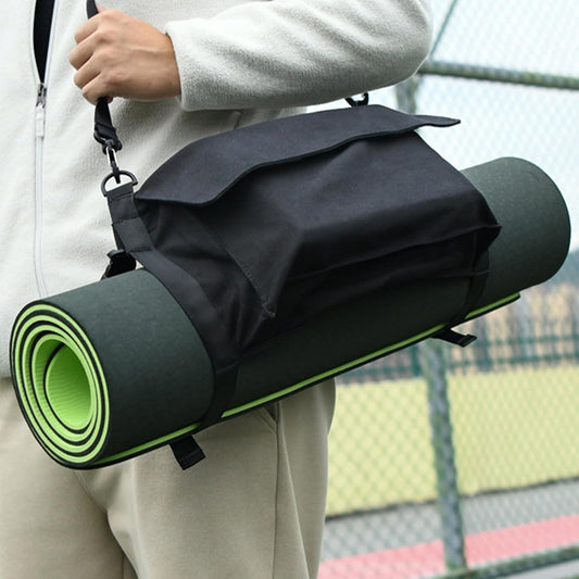 Yoga Mat Bag with Liner Partition Storage Pockets, Oxford Cloth Yoga Pat Carrier with Large Zipper Pocket, Adjustable Shoulder Strap Yoga Rug Carrying Bag for Women