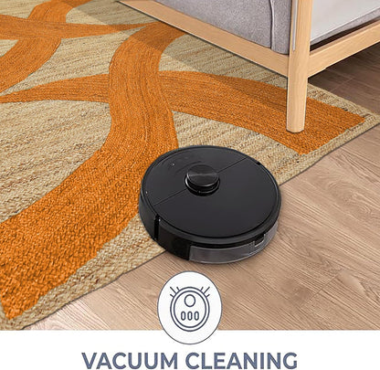 Premium Quality Jute Rug 4x6 Feet Area Rug Natural Fiber Jute Rugs Thick 0.27" Black Abstract Pattern Geometric Rugs for Kids Room, Living Room, Yoga Mat, Indoor Outdoor Carpet - Colors C