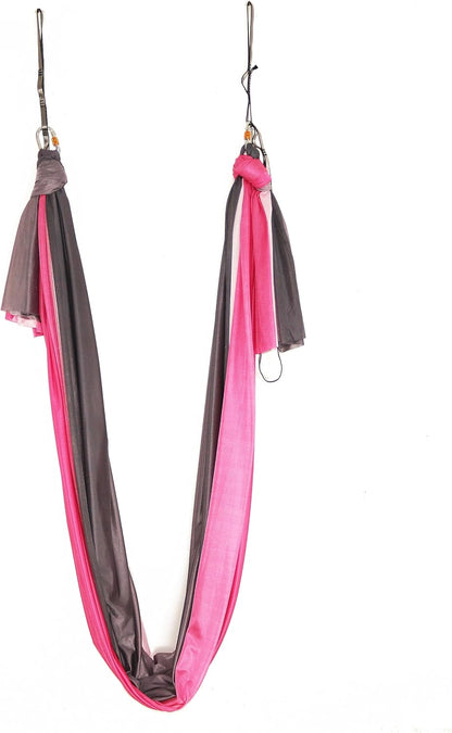 Aerial Yoga Hammock Aerial Pilates Silk Yoga Swing Set Inversion Equipment include daisy Chain, Pose Guide 5.5 yards