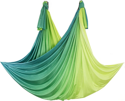 Aerial Yoga Hammock Aerial Pilates Silk Yoga Swing Set Inversion Equipment include daisy Chain, Pose Guide 5.5 yards