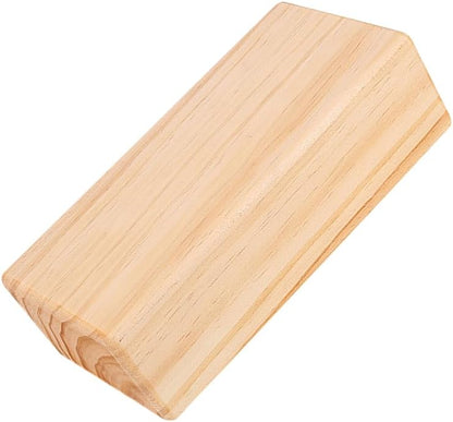 Solid Wood Yoga Block, High Density Wooden Brick with Round Edges & Non-Slip Surface, Yoga Prop for Restorative Fitness, Stretching, Pilates and Meditation, 9" x 4.4" x 2.8"
