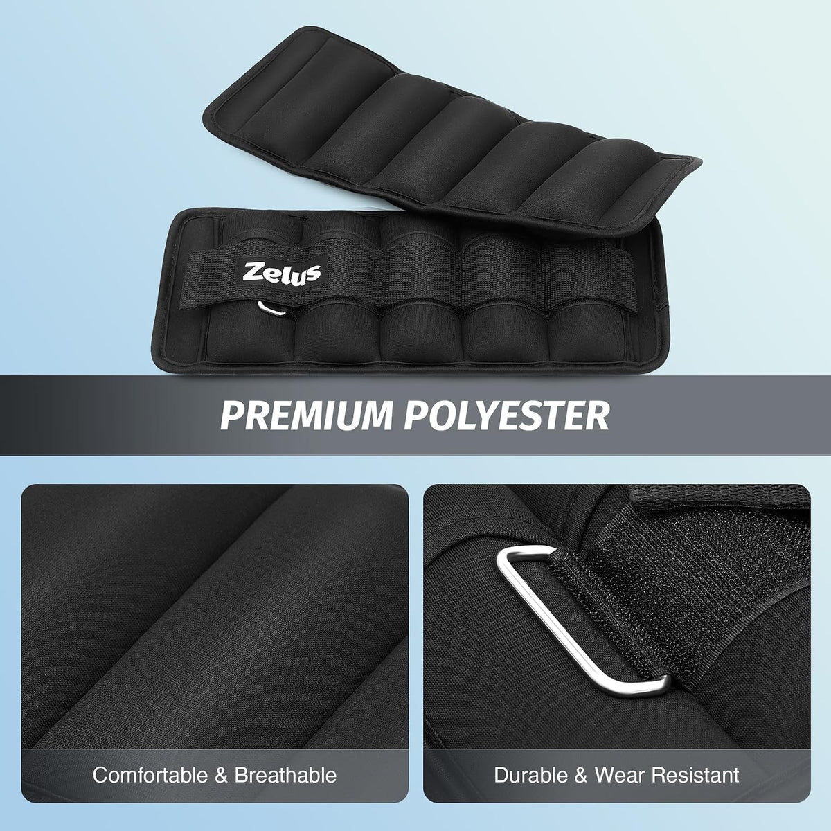 1 Pair Adjustable Ankle Weights, 2 4 6 8 10 lb Modularized Leg Weight Straps for Women Men, Weighted Ankle Weight Set with Removable Sandbags, 1-5 lb per Ankle Strap for Gym Yoga Jogging Walking