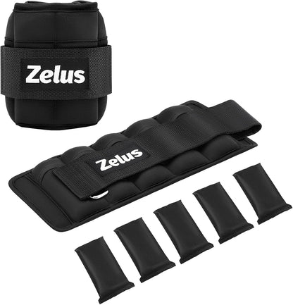 1 Pair Adjustable Ankle Weights, 2 4 6 8 10 lb Modularized Leg Weight Straps for Women Men, Weighted Ankle Weight Set with Removable Sandbags, 1-5 lb per Ankle Strap for Gym Yoga Jogging Walking