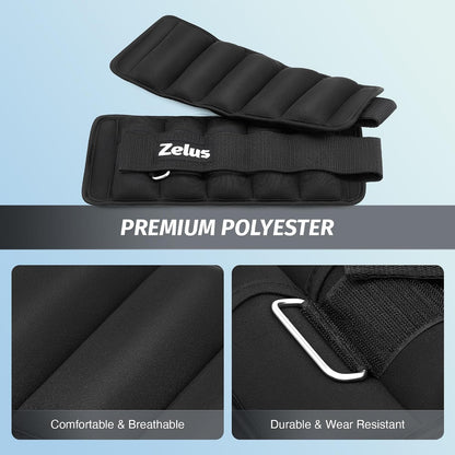1 Pair Adjustable Ankle Weights, 2 4 6 8 10 lb Modularized Leg Weight Straps for Women Men, Weighted Ankle Weight Set with Removable Sandbags, 1-5 lb per Ankle Strap for Gym Yoga Jogging Walking