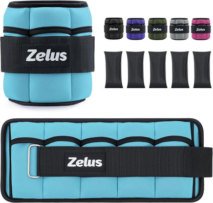 1 Pair Adjustable Ankle Weights, 2 4 6 8 10 lb Modularized Leg Weight Straps for Women Men, Weighted Ankle Weight Set with Removable Sandbags, 1-5 lb per Ankle Strap for Gym Yoga Jogging Walking