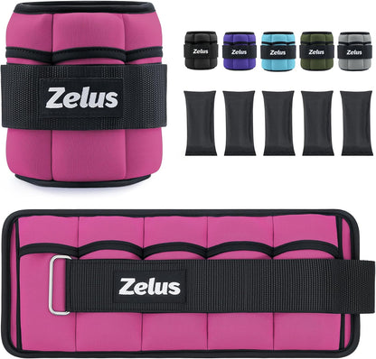 1 Pair Adjustable Ankle Weights, 2 4 6 8 10 lb Modularized Leg Weight Straps for Women Men, Weighted Ankle Weight Set with Removable Sandbags, 1-5 lb per Ankle Strap for Gym Yoga Jogging Walking