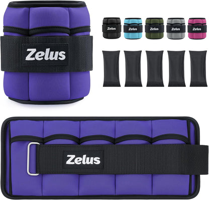 1 Pair Adjustable Ankle Weights, 2 4 6 8 10 lb Modularized Leg Weight Straps for Women Men, Weighted Ankle Weight Set with Removable Sandbags, 1-5 lb per Ankle Strap for Gym Yoga Jogging Walking
