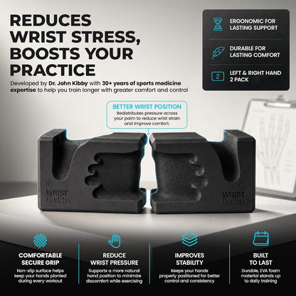 ® Yoga Blocks 2 Pack, High Density Non-Slip, Hand-Shaped Design
