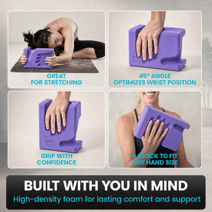® Yoga Blocks 2 Pack, High Density Non-Slip, Hand-Shaped Design