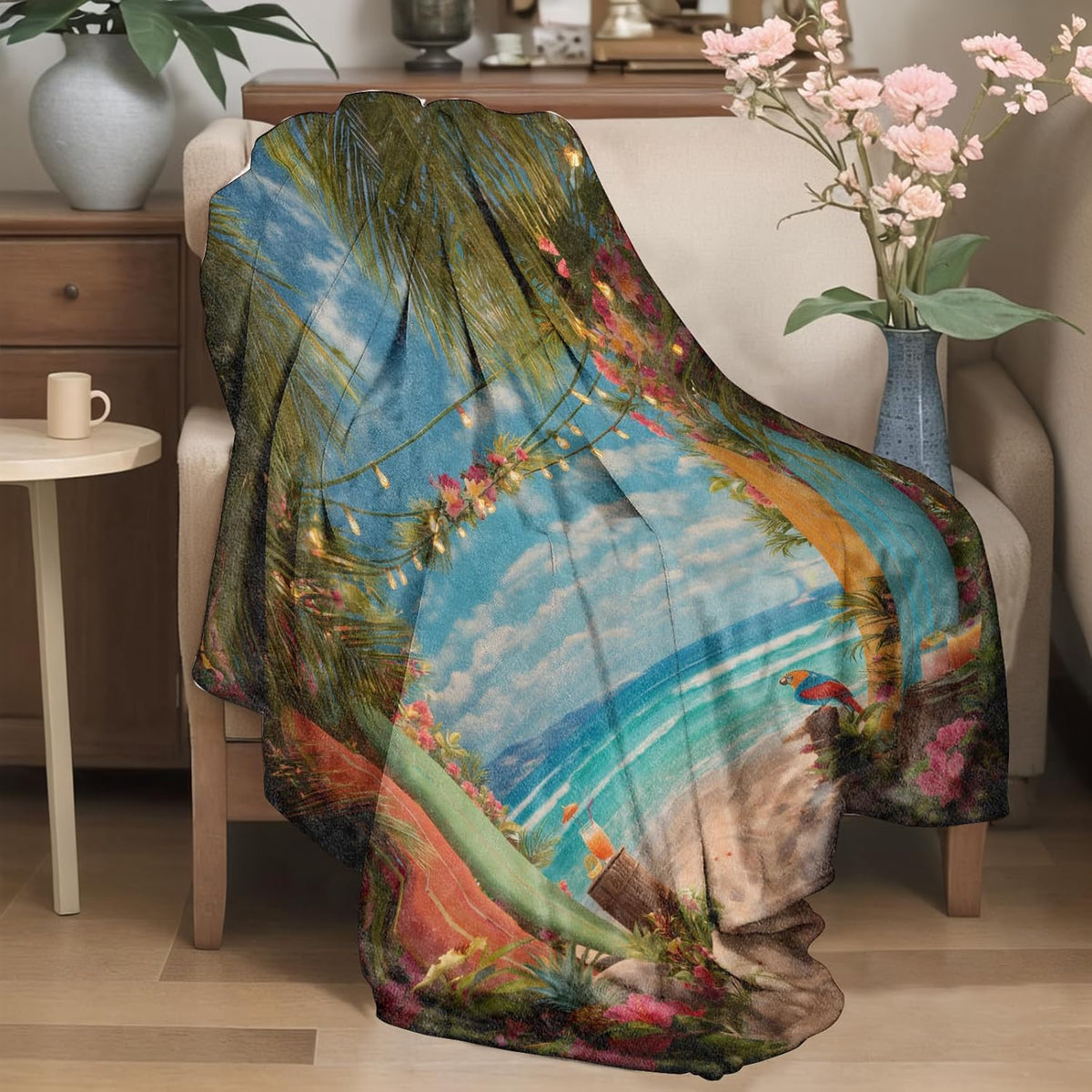 Mystical Lotus Flower Flannel Blanket Blue Chakra Design Warm Lightweight Throw Blankets for Sofa Picnic Travel and Gathering Decorate All Season Use Yoga and Meditation Lovers Gifts 50x60in