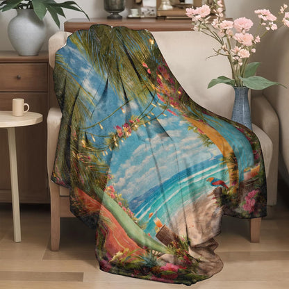 Mystical Lotus Flower Flannel Blanket Blue Chakra Design Warm Lightweight Throw Blankets for Sofa Picnic Travel and Gathering Decorate All Season Use Yoga and Meditation Lovers Gifts 50x60in
